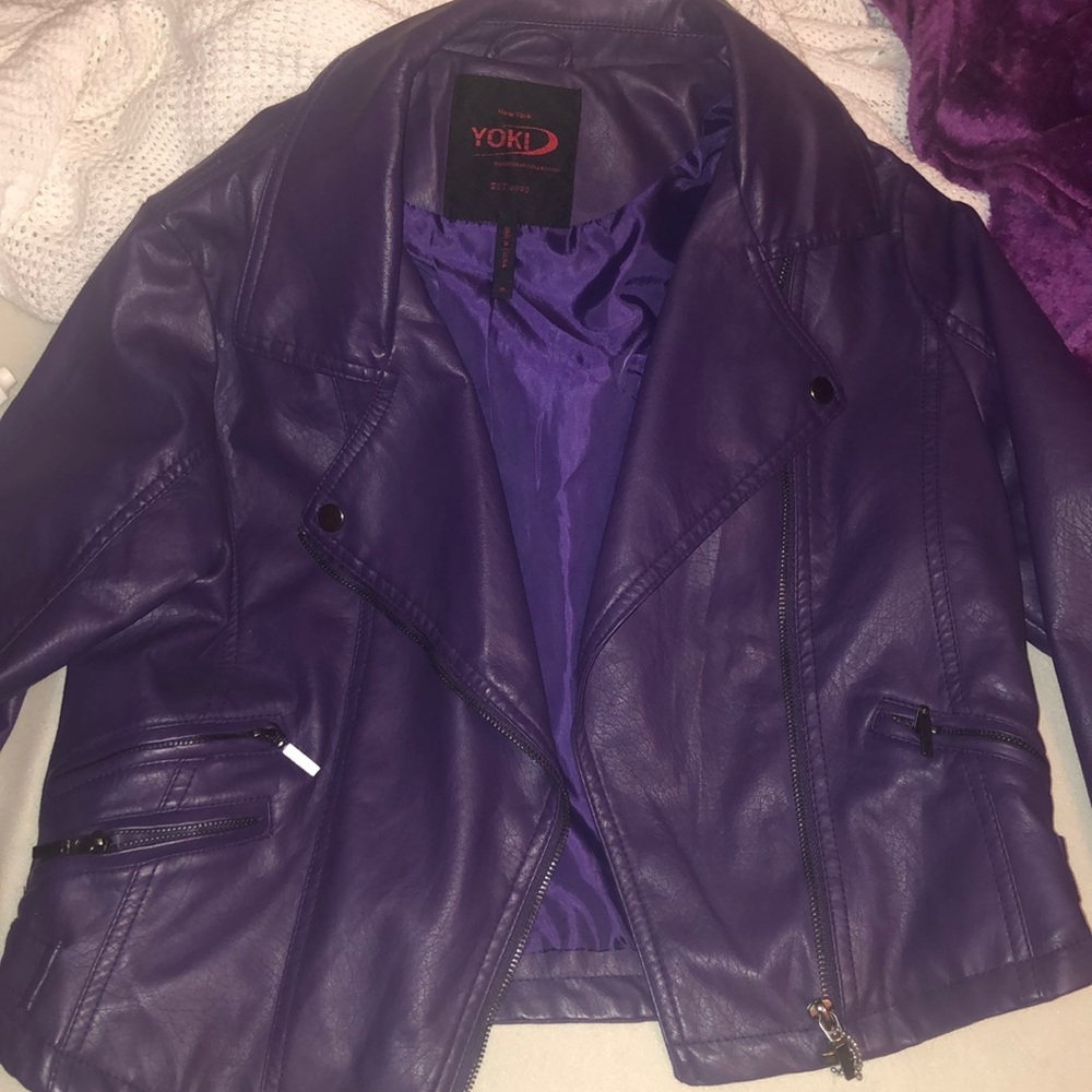 Purple Pleather Jacket